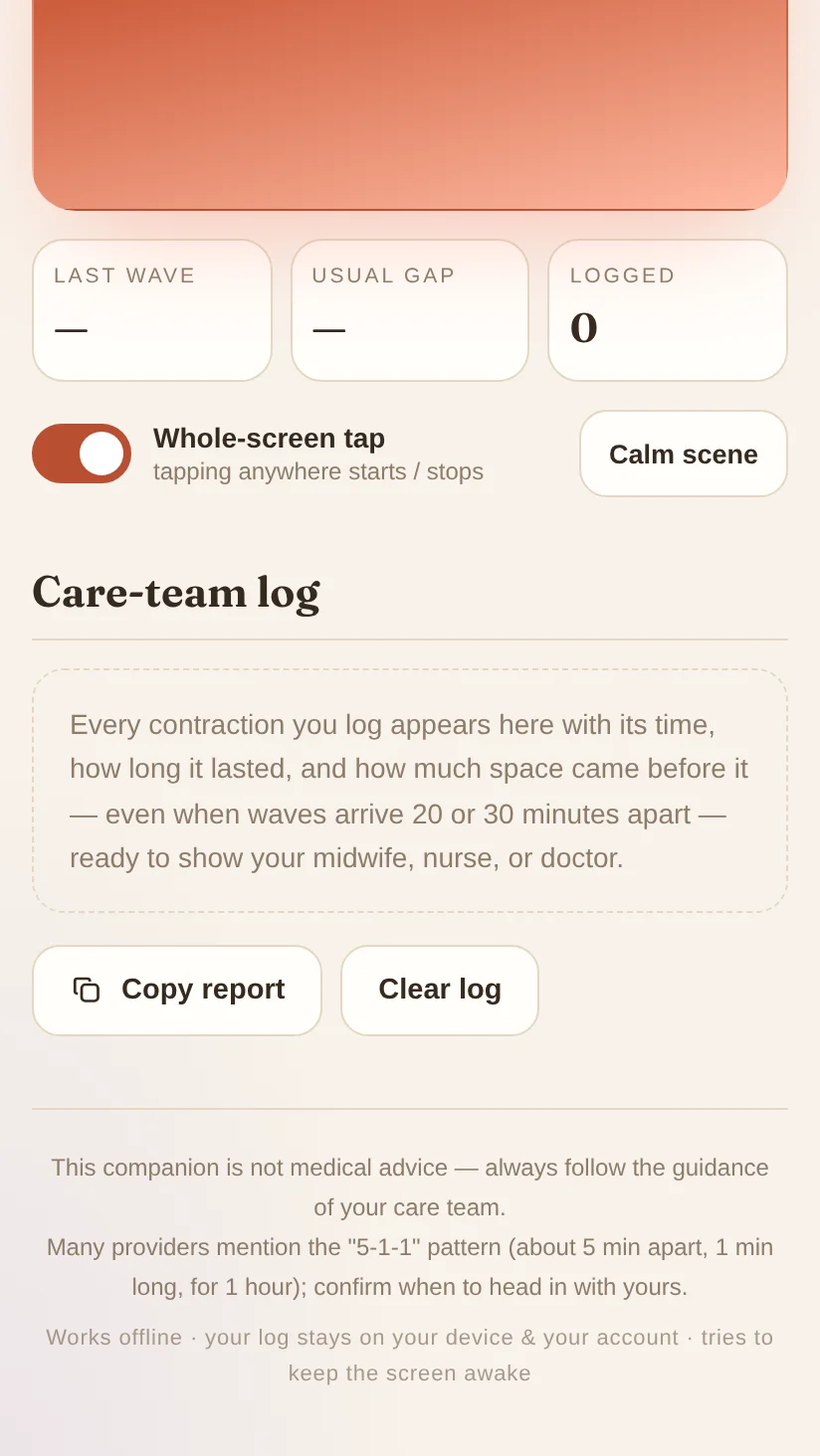 A frame from Labor  Timer