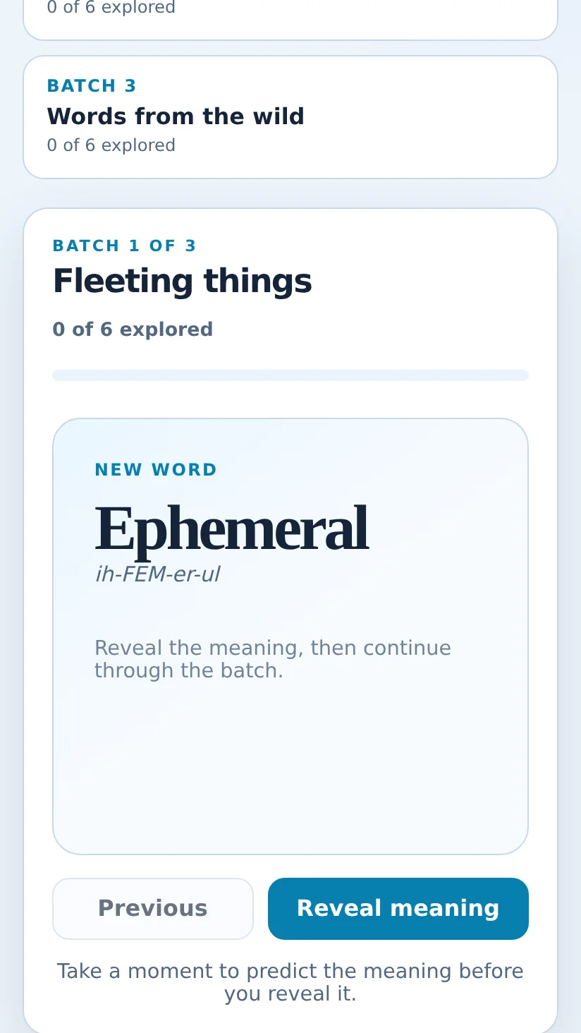 A frame from WordGrid