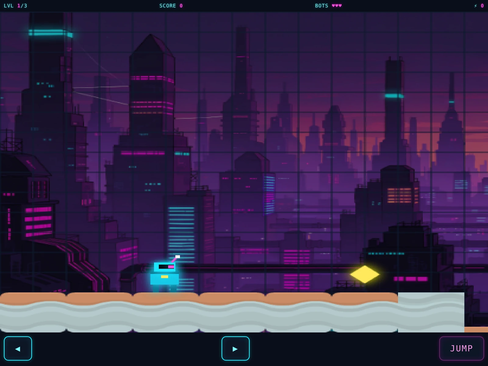 A frame from Cyber Runner
