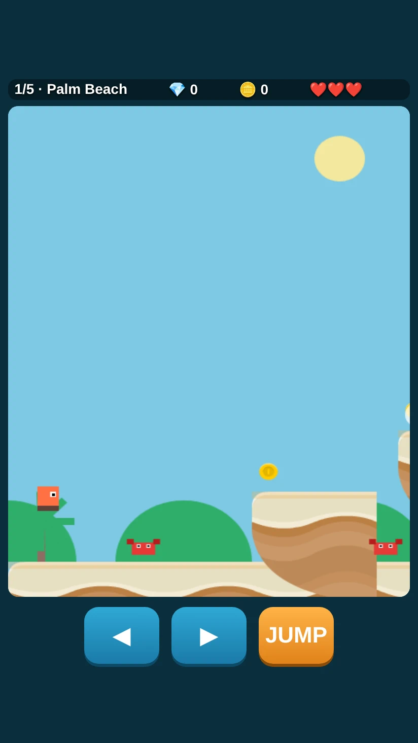A frame from Isle Hop Tropical Platformer
