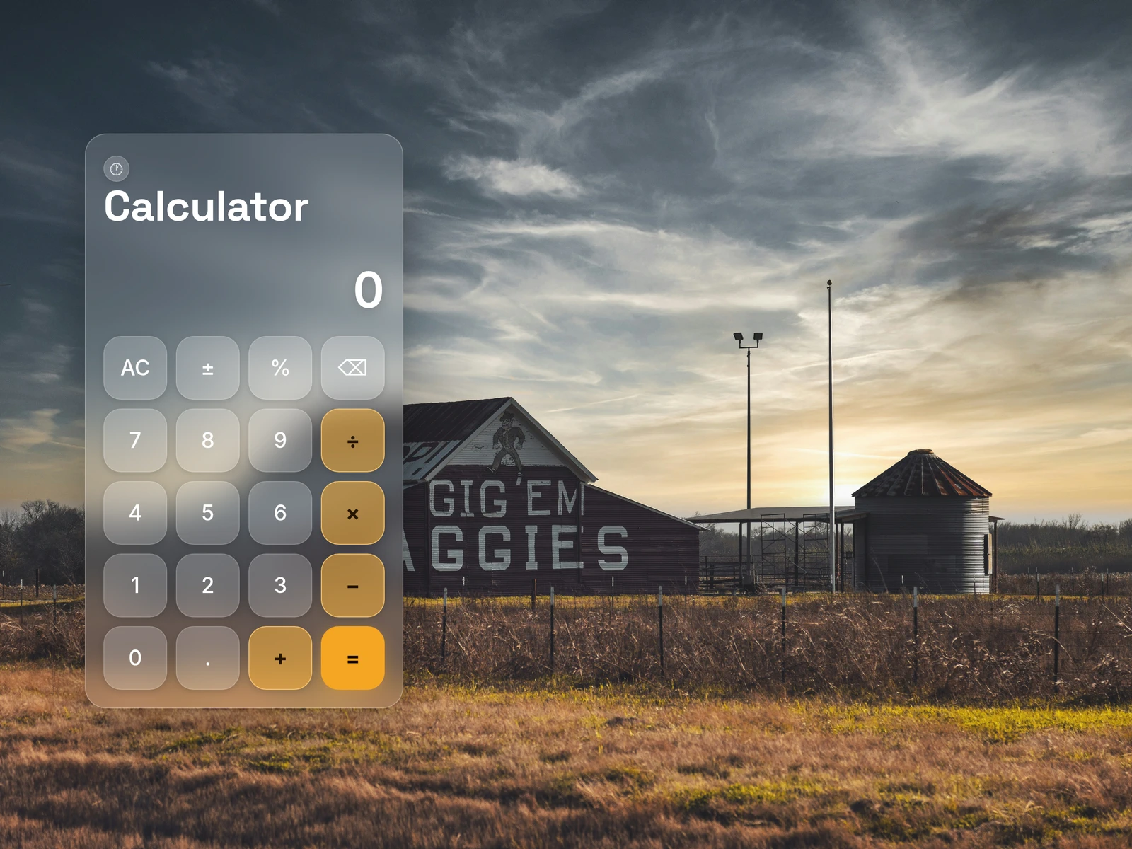 A frame from Aggie Calculator
