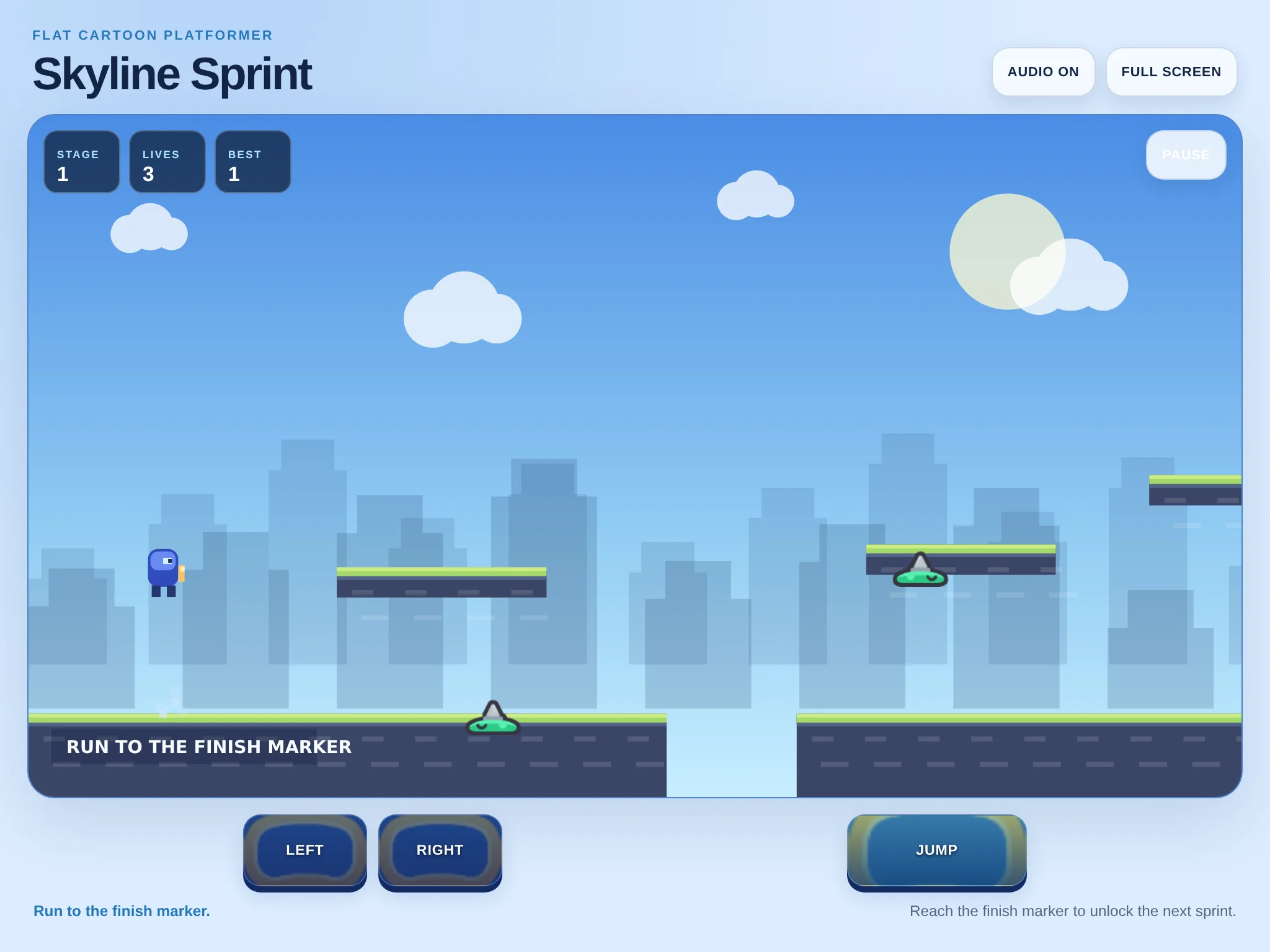 A frame from Skyline Sprint
