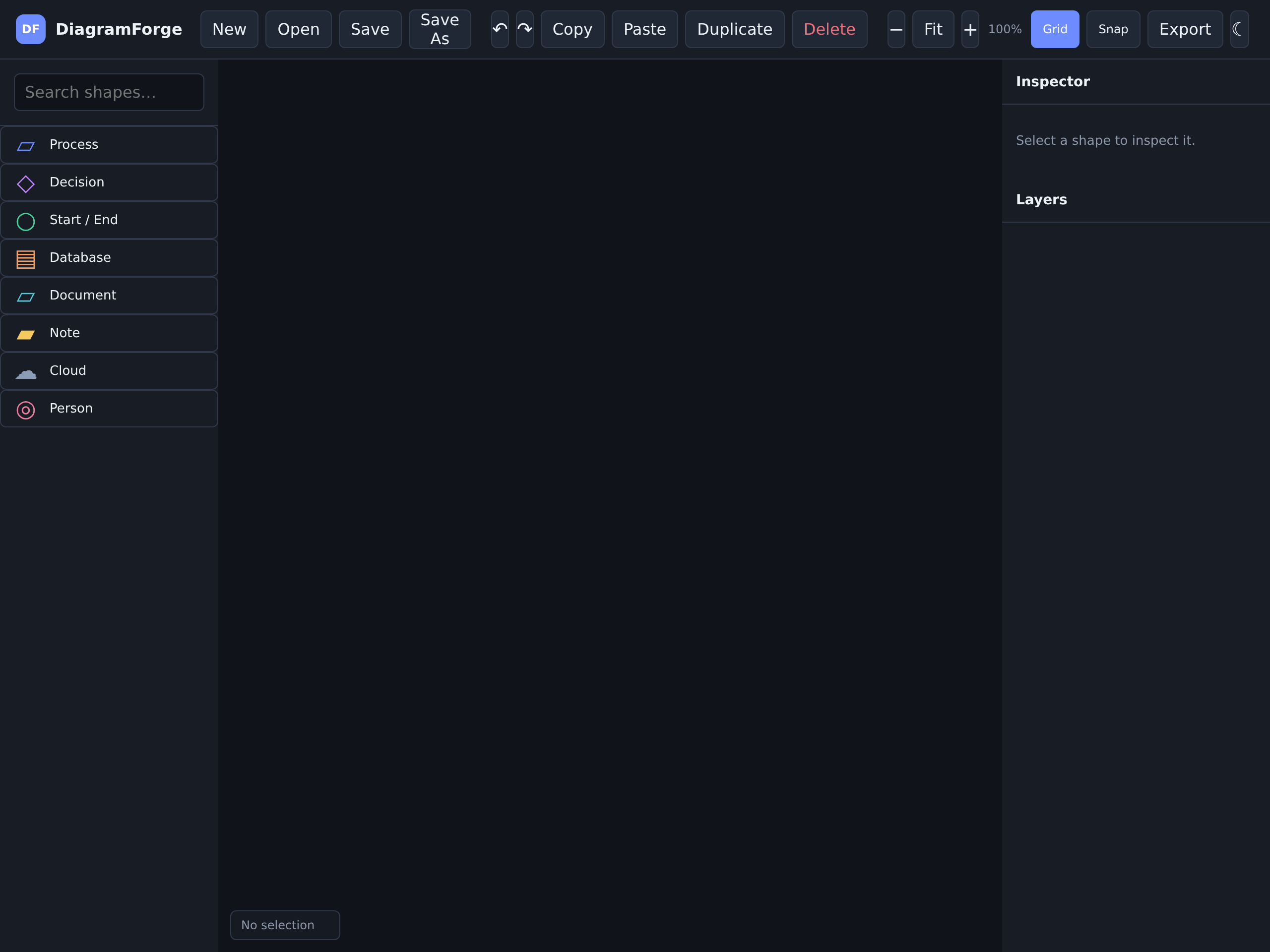 A frame from DiagramForge — Visual