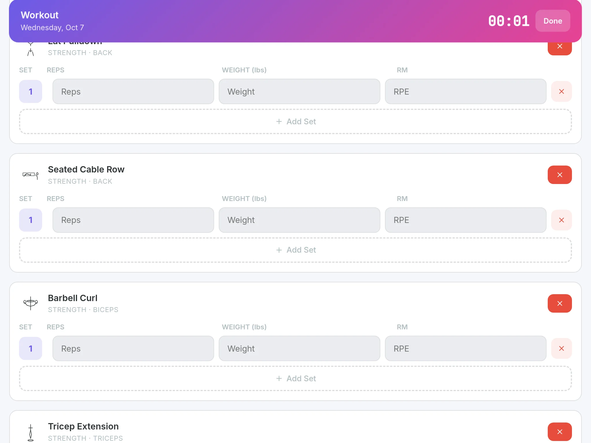 A frame from FitTrack