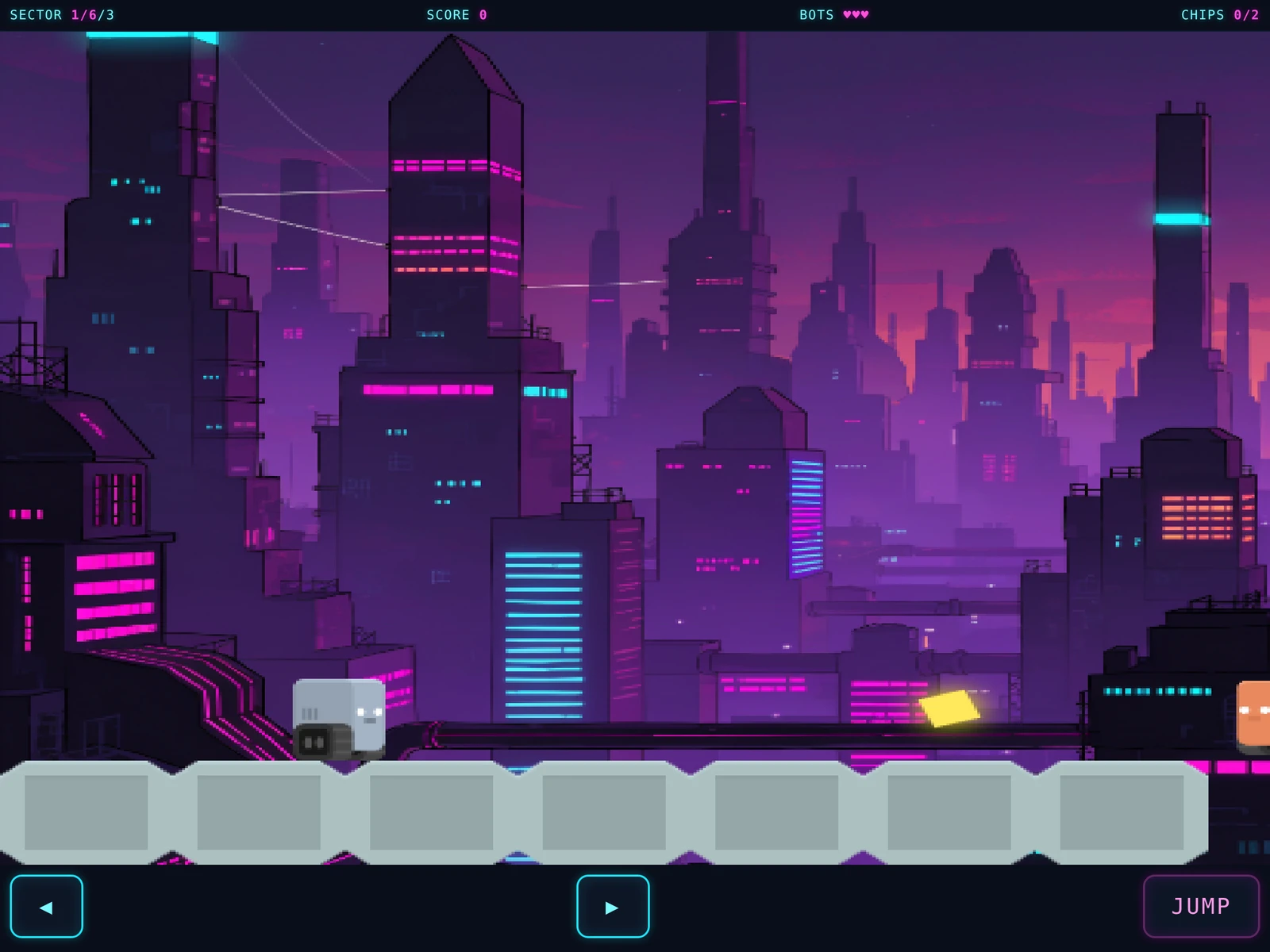A frame from Cyber Runner