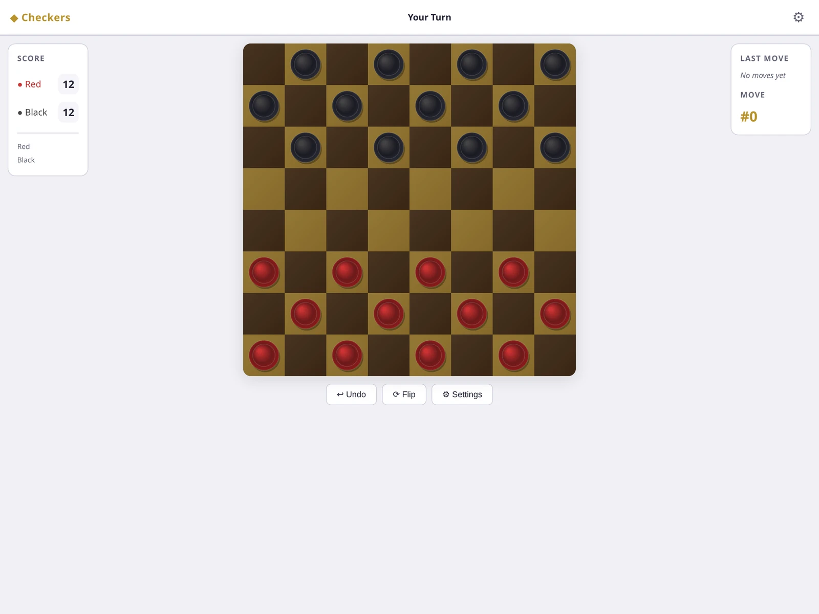 A frame from Checkers - One or Two Player