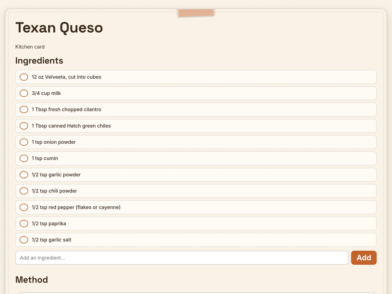 A frame from Texan Queso